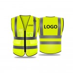 Logo Branded High Visibility Reflective Safety Vest W/ Multi Pockets