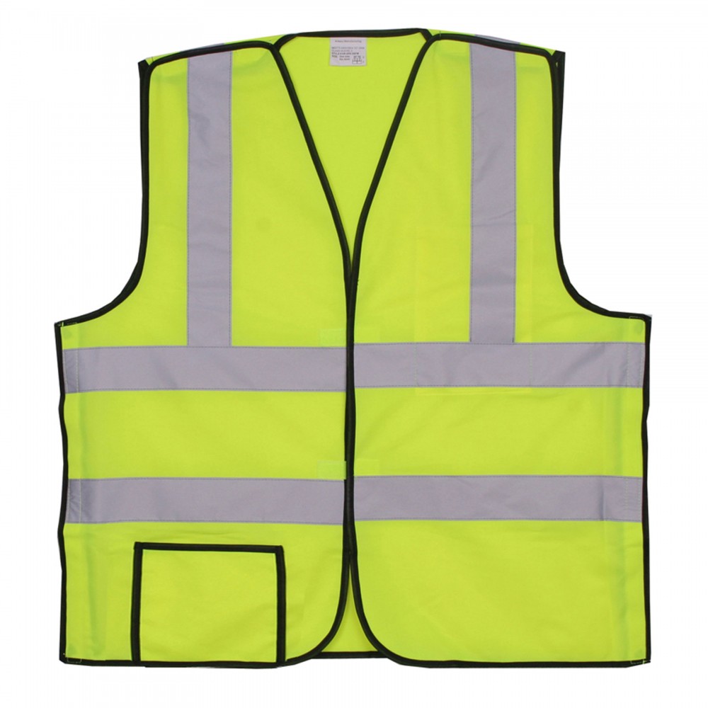 Custom Printed:Logo Branded Yellow Solid Break-Away Safety Vest