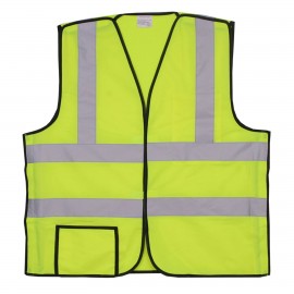Custom Printed:Logo Branded Yellow Solid Break-Away Safety Vest  Custom Printed:Logo Branded Yellow Solid Break-Away Safety Vest