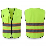 Heavy Duty Reflective Safety Vest Custom Printed