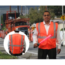 Custom Printed:Logo Branded 3C Products Safety Neon Orange Vest ANSI Class 2  Custom Printed:Logo Branded 3C Products Safety Neon Orange Vest ANSI Class 2