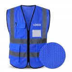 Mesh Safety Reflective Vests With Pocket Logo Branded