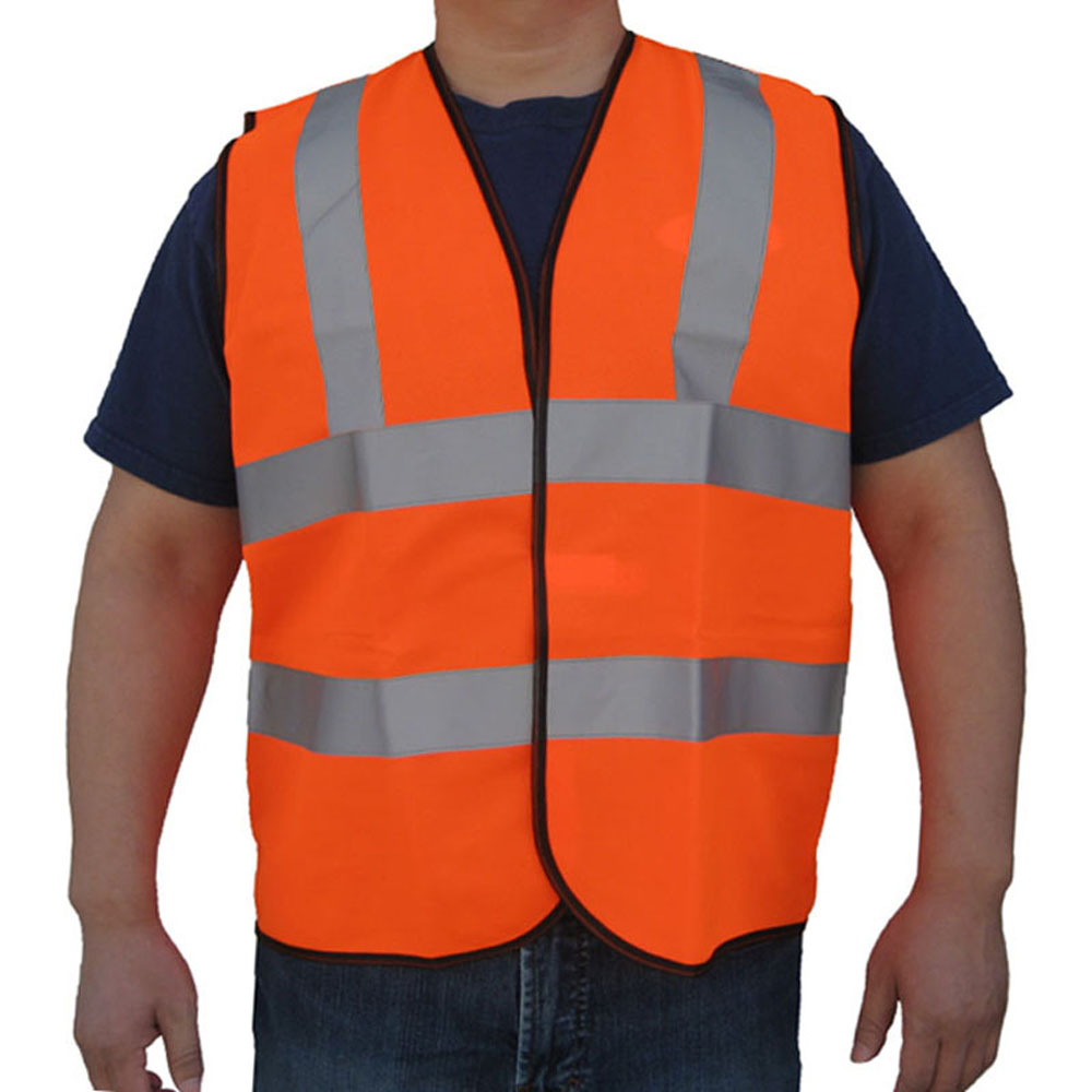 3C Products Safety Orange ANSI/ISEA 107-2020 Class 2 Tricot Mesh Safety Vest with logo