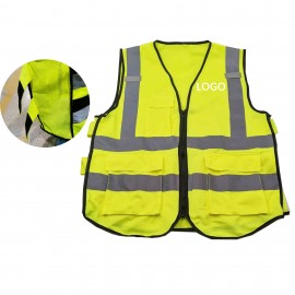 Adjustable Reflective Safety Vest with logo  Adjustable Reflective Safety Vest with logo
