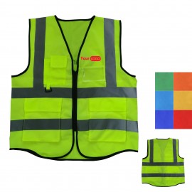 Custom Reflective Safety Vest Jacket with logo  Custom Reflective Safety Vest Jacket with logo