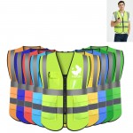 Sanitation Safety Vest With Pocket Reflective Vest with logo