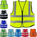Mesh Breathable Reflective Adult Safety Vest with logo