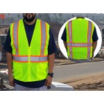 3C Products ANSI Class 2 Green Vest w/Pockets with logo