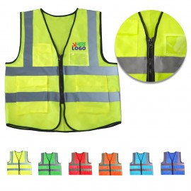 High Visibility Mesh Reflective Safety Vest for Adults with logo