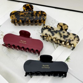 4" Cellulose Acetate Hair Claw Clips Hair Clips with Logo