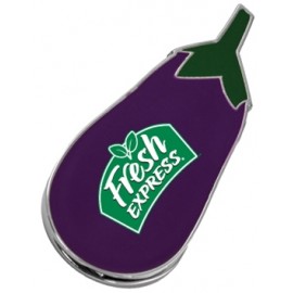 Eggplant Metal Clip w/Magnet Logo Branded