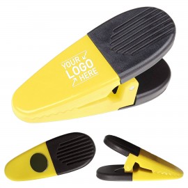 Yellow Alligator Magnetic Memo Chip Clip Plastic Refrigerator Magnet Clip w/Strong Grip for Food Bag with Logo