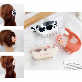 Animal-shapedAcetate Hair Clips Logo Branded