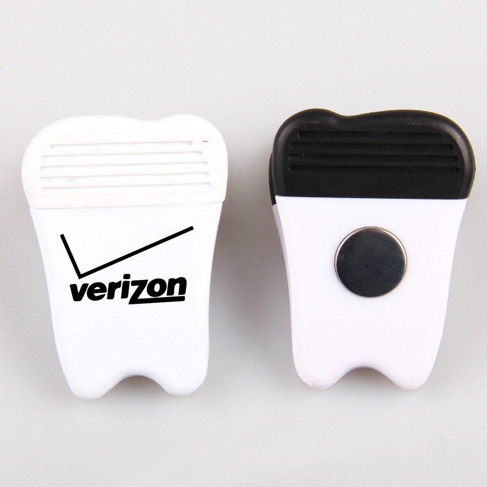 Logo Branded Tooth Magnetic Clip Logo Branded Tooth Magnetic Clip