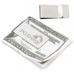 Stainless Steel Executive Money Clip with Logo