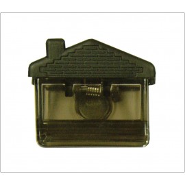 Custom Imprinted Magnetic House Memo Clip - Translucent Smoke  Custom Imprinted Magnetic House Memo Clip - Translucent Smoke