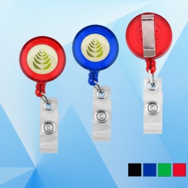 Round 24" Retractable Badge Holder with Logo