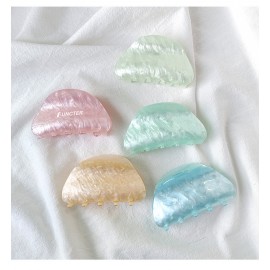Logo Branded Acrylic Hair Claw Clips