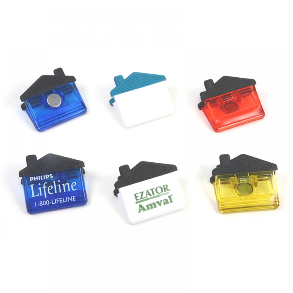 House Shaped Magnetic Clip with Logo