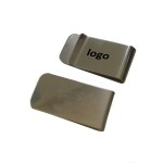 Stainless Steel Money & Credit Card Clip with Logo