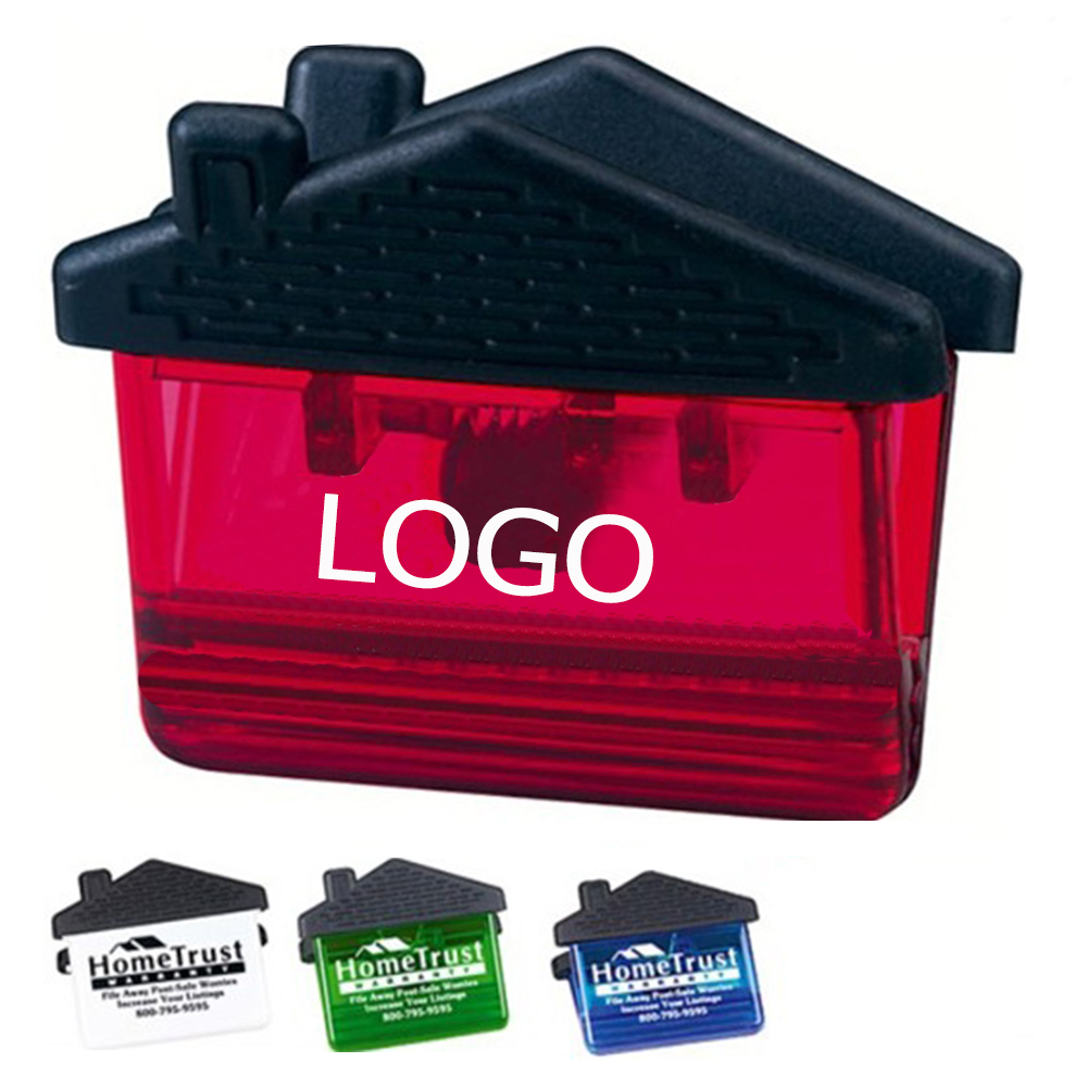 Logo Branded House Shaped Magnet Plastic Clip Logo Branded House Shaped Magnet Plastic Clip