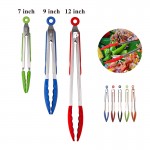 Custom Imprinted 3pcs Multi functional Silicone Kitchen Barbecue Food Clip Set