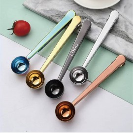 Personalized 2-In-1 coffee scoop bag clip  Personalized 2-In-1 coffee scoop bag clip
