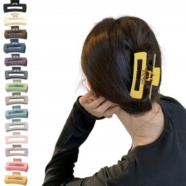 Rectangle Claw Hair Clips for Girls with Logo