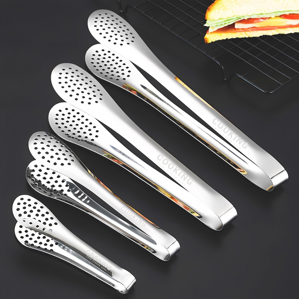 Custom Imprinted Stainless Steel Buffet Tongs Food Serving Tongs