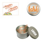 Love Text Paper Clips in Tin Box with Logo