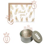 Customized Pineapple Shaped Paper Clips in Tin Box