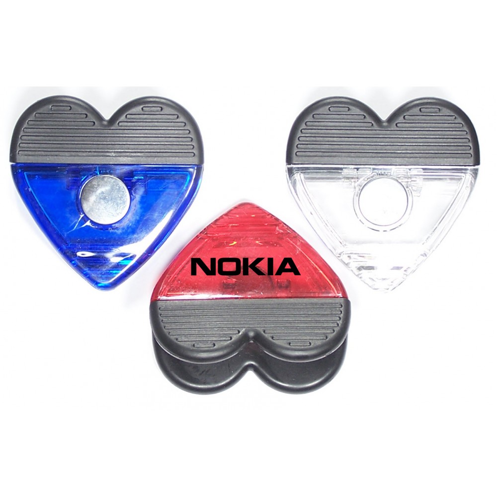 Jumbo Size Heart Magnetic Memo Clip w/Strong Grip with Logo