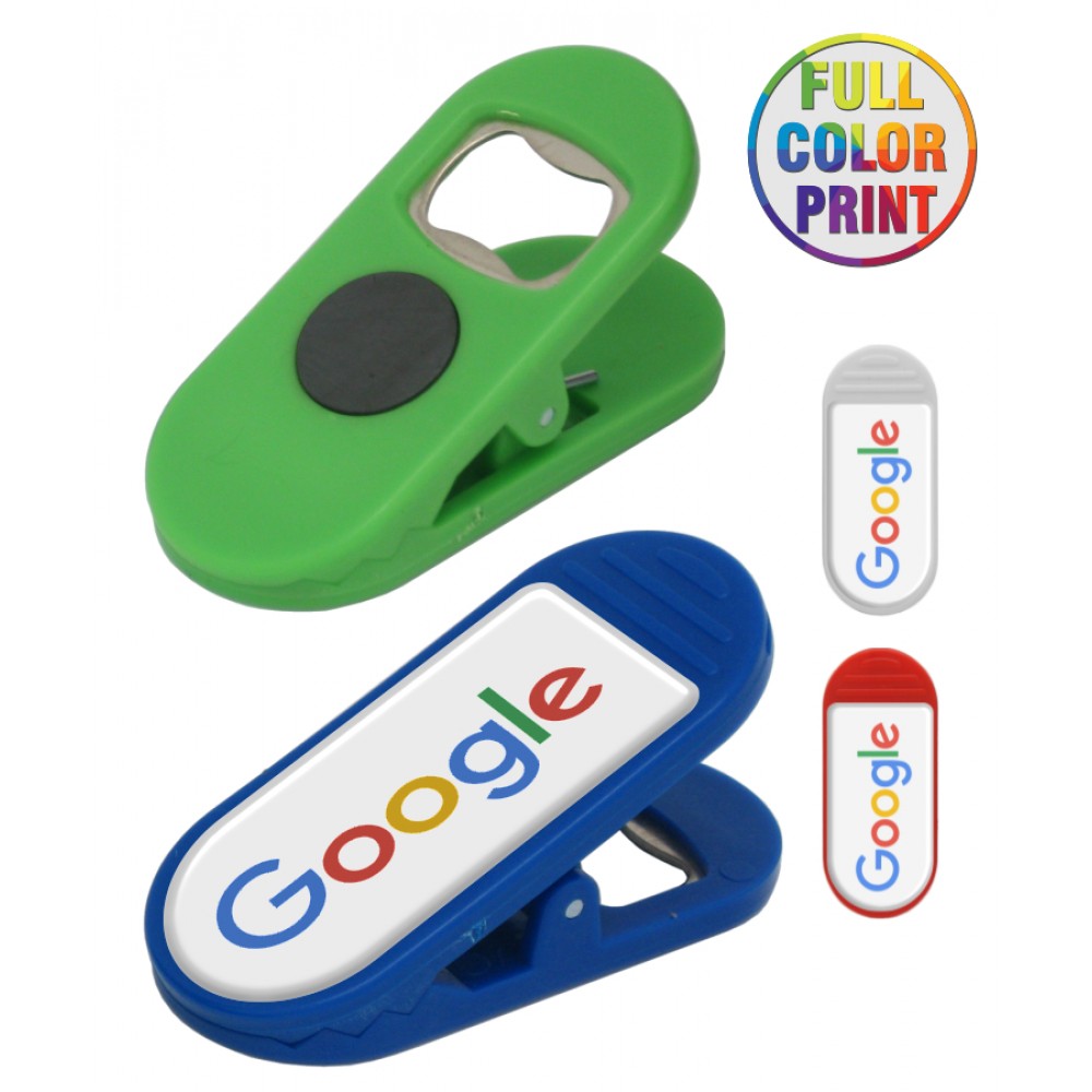 Heavy-Duty, Bottle Opener Magnet Clip with Logo Heavy-Duty, Bottle Opener Magnet Clip with Logo