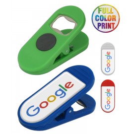 Heavy-Duty, Bottle Opener Magnet Clip with Logo