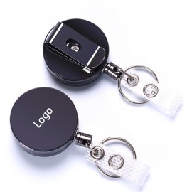 Retractable Badge Reel with Key Ring with Logo