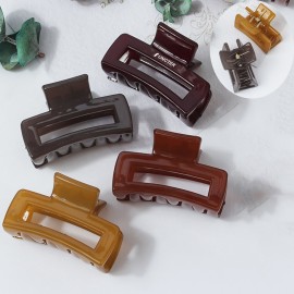1.57 Inch Glossy Hair Claw Clips with Logo