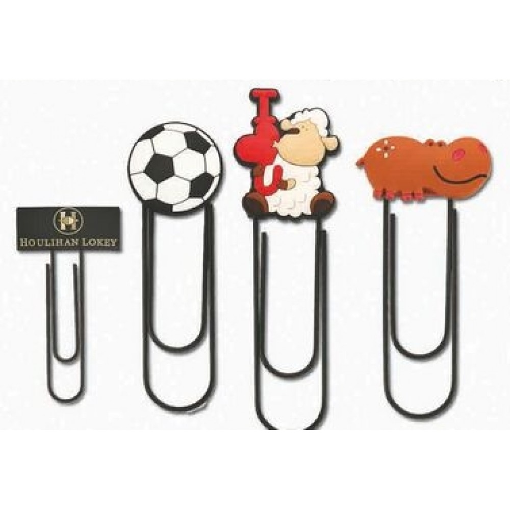 Custom 1 1/4" PVC Paper Clip Logo Branded Custom 1 1/4" PVC Paper Clip Logo Branded
