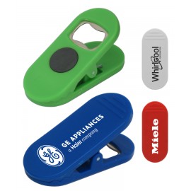 Heavy-Duty, Bottle Opener Magnet Clip with Logo