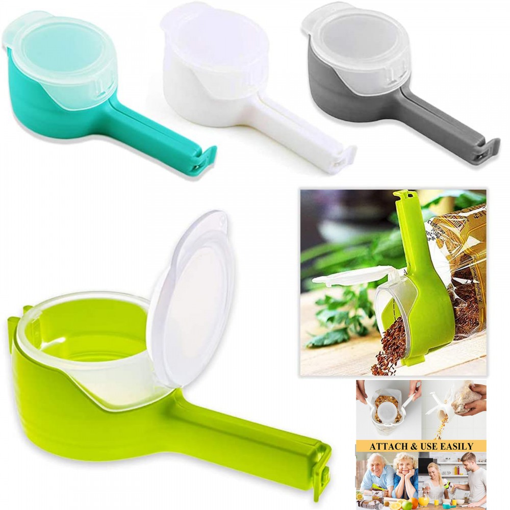 Food Storage Sealing Clips with Pour Spouts Custom Printed