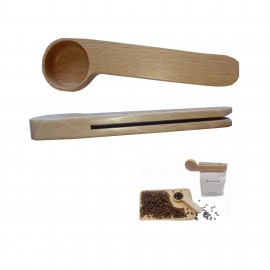 Wooden Coffee Scoop/Bag Clip with Logo  Wooden Coffee Scoop/Bag Clip with Logo