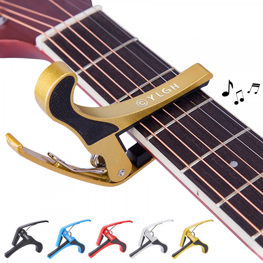 Gun Shaped Aluminum Guitar Capo Clip Logo Branded