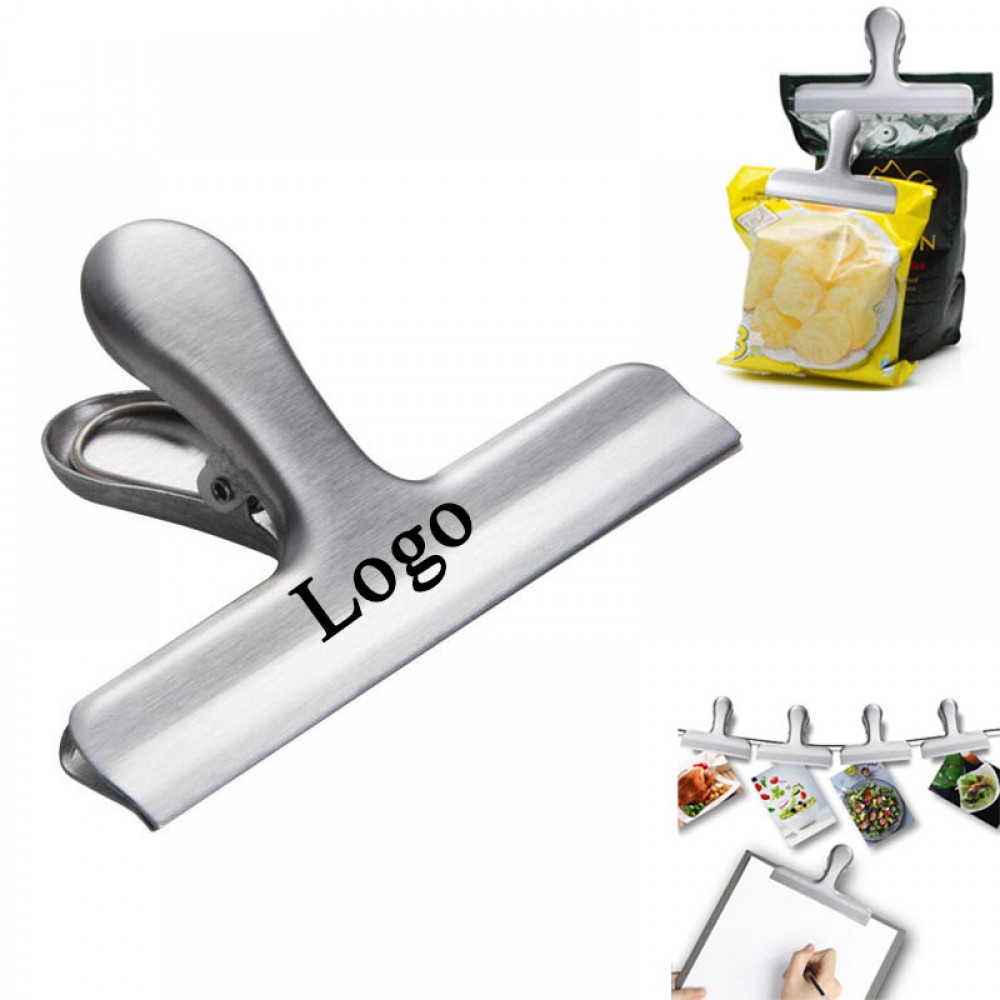 Stainless Steel Large Sealing Clip with Logo