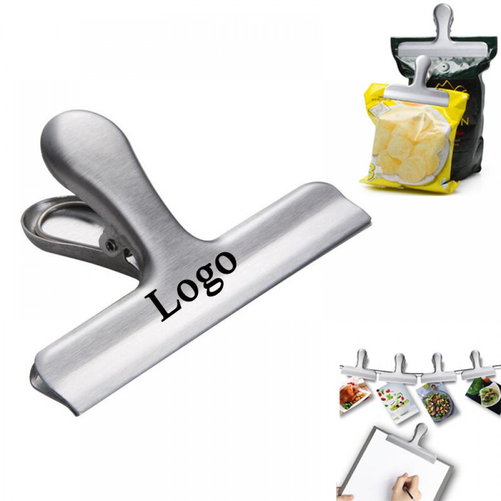 Stainless Steel Large Sealing Clip with Logo Stainless Steel Large Sealing Clip with Logo