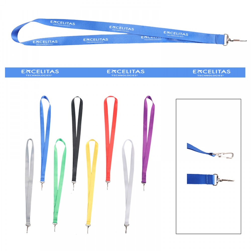 Custom Imprinted Adjustable Lanyard w/ Metal Hook