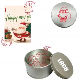 Santa Claus Shaped Paper Clips in Tin Box with Logo