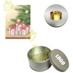 Gift Box Shaped Paper Clips in Tin Box with Logo