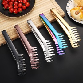 9.5" L Stainless Steel Spaghetti Tong with Logo