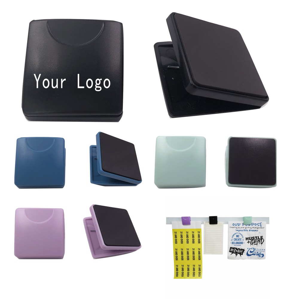 Square Plastic Magnetic Clip with Logo