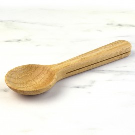 Custom Bamboo Coffee Scoop w/Built In Bag Clip