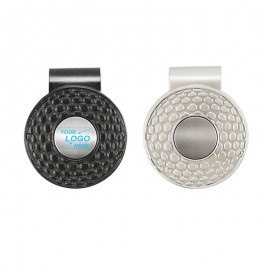 Logo Branded Magnetic Golf Hat Clip With Removable Ball Marker